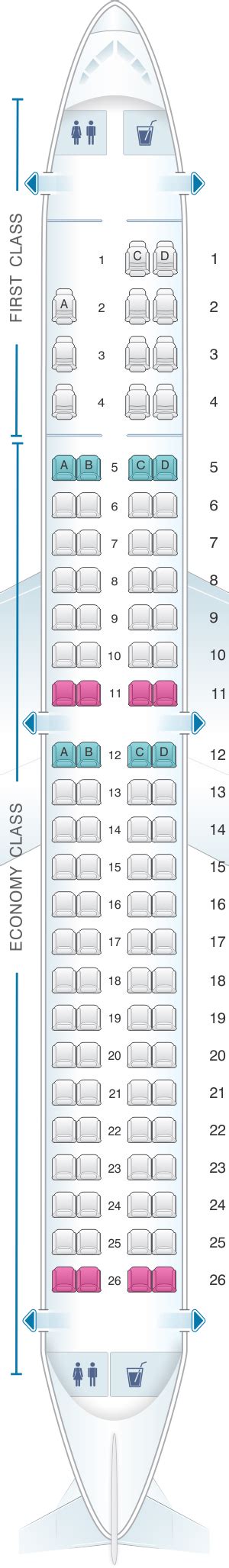 Seat Map American Airlines Embraer ERJ 190 | SeatMaestro.com