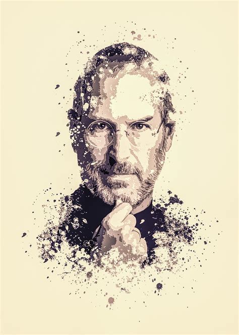 Steve Jobs splatter painting Painting by Milani P - Fine Art America