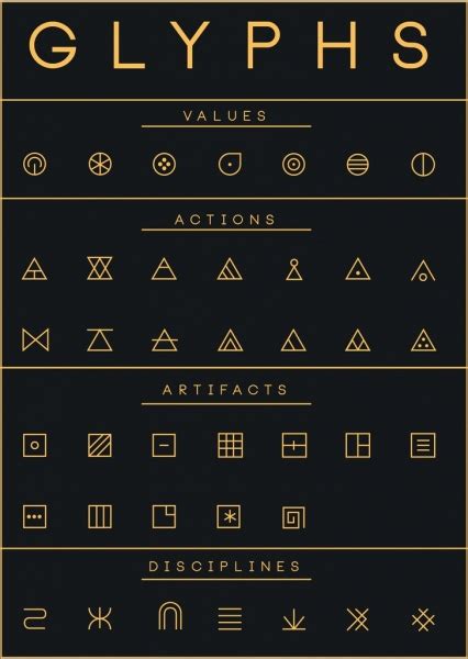 Glyph vectors free download 13 editable .ai .eps .svg .cdr files