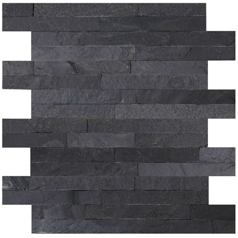 Imperial Black Slate Cladding Tile Riven | Stone Deals