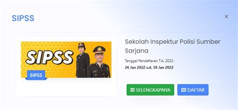 Cuma 4 Hari Saja, Pendaftaran Sipss Polri dibuka Untuk Lulusan D4,S1, dan S2