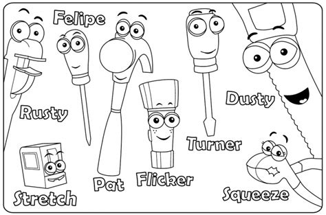 Handy Manny Tools Coloring Pages at GetDrawings | Free download