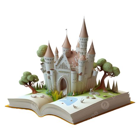 Fairy Tale Book Castle White Illustration, Book Of Fairy Tales, Castle ...