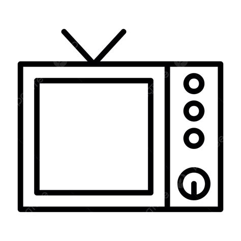 Television Line Icon Vector, Television Icon, Computer, Display PNG and ...