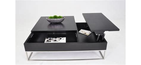 A902P - Modern White Coffee Table with Pull-Out Tray and Storage - GE Star Modern Furniture
