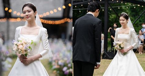 Jang Nara in a dazzling wedding dress... "Thank you for the blessing" | DIPE.CO.KR