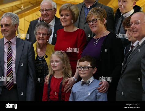 Snp leader nicola sturgeon family scottish parliament in edinburgh hi ...