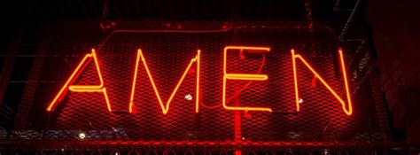 Amen Red Neon Light Sign Facebook Cover Photo