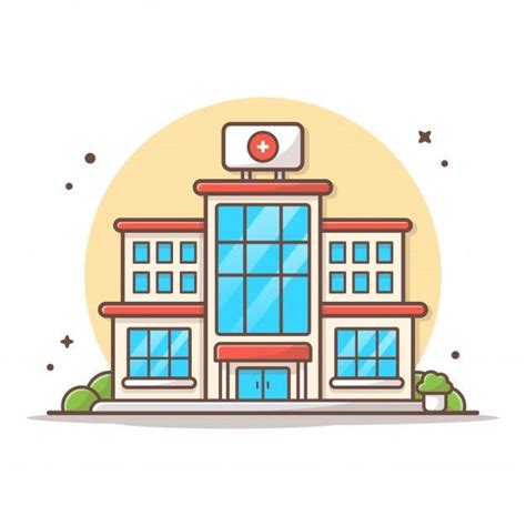 Hospital building vector icon illustrati... | Premium Vector #Freepik #vector #design #city # ...