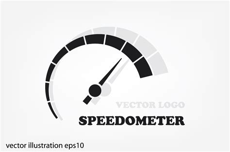 Speedometer logo icon | Custom-Designed Icons ~ Creative Market