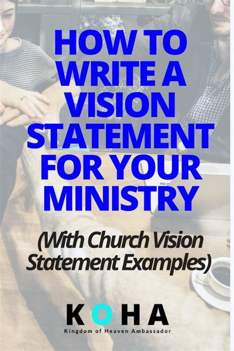 How To Write a Vision Statement for Your Ministry (with Church Vision Statement Examples) ~ KOHA ...