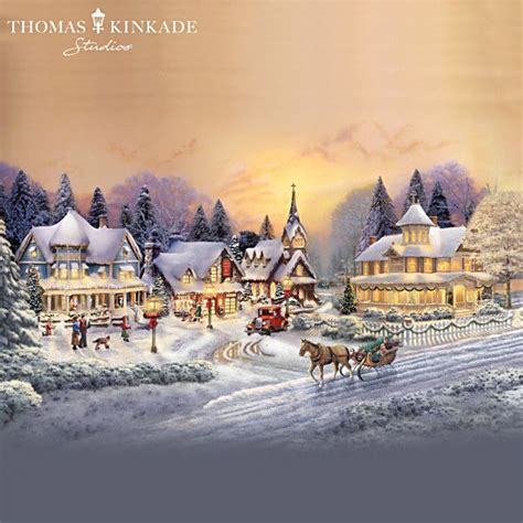 Thomas Kinkade's Illuminated "Village Christmas" Collection | Thomas kinkade, Christmas villages ...