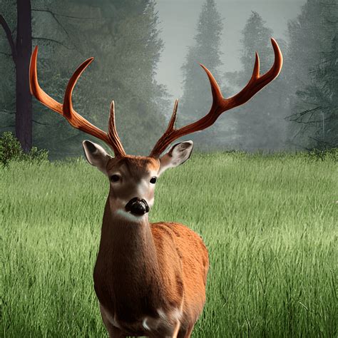 Male Deer with Antlers · Creative Fabrica