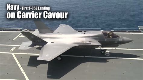 Italian F-35B fighter jets operate from the ITS Cavour carrier in the ...