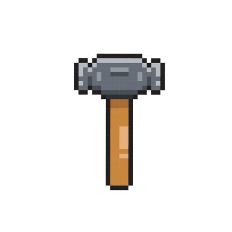 hammer in pixel art style 21554284 Vector Art at Vecteezy