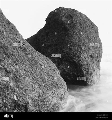 Rock formations, boulders on Ruby Beach Stock Photo - Alamy