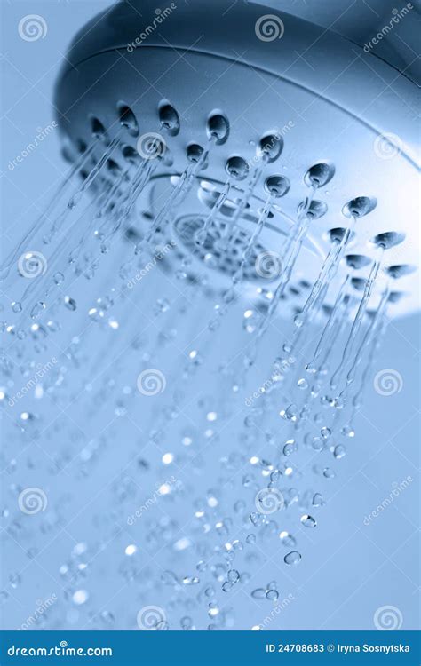 Shower with running water stock image. Image of hygiene - 24708683