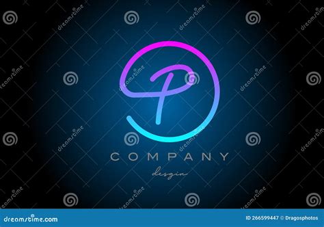 Pink P Alphabet Letter Logo Icon Design. Handwritten Connected Creative Template for Company and ...