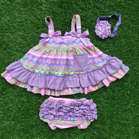 2016 girls boutique clothing sets infant girl clothes baby girls swing ...