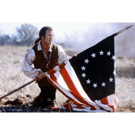 Mel Gibson With American Flag The Patriot 24x36 Poster - Walmart.com