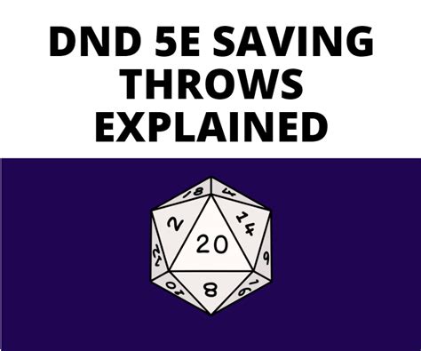 DnD 5e Saving Throws Explained - The GM Says