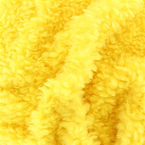 Faux sheep fur fabric - yellow Nebula | MPM