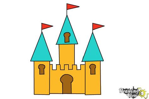 How to Draw a Simple Castle - DrawingNow