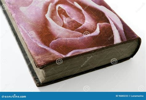 Rose Printed on the Cover of an Old Book Stock Image - Image of book ...