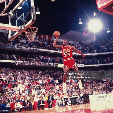 Chicago Bulls Michael Jordan in action, making dunk during All Star ...