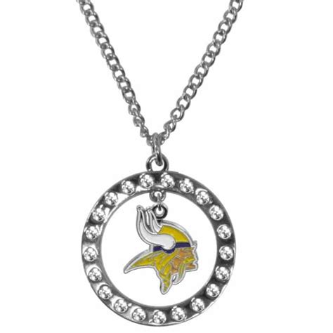 Minnesota Vikings Rhinestone Hoop Necklaces | Fanhood Gear