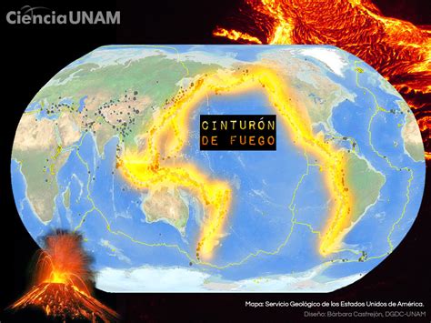 Cinturón de Fuego, zona de sismos y volcanes - Ciencia UNAM