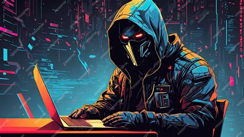 Premium AI Image | Cyberpunk Hacker Vector Illustration