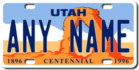 Personalized Utah License Plate for Bicycles, Kid's Bikes, Carts, Cars ...