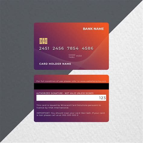 Credit card design | Premium PSD File