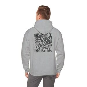 Rickroll QR Code BACK ONLY Hoodie Funny Hoodie Graphic - Etsy