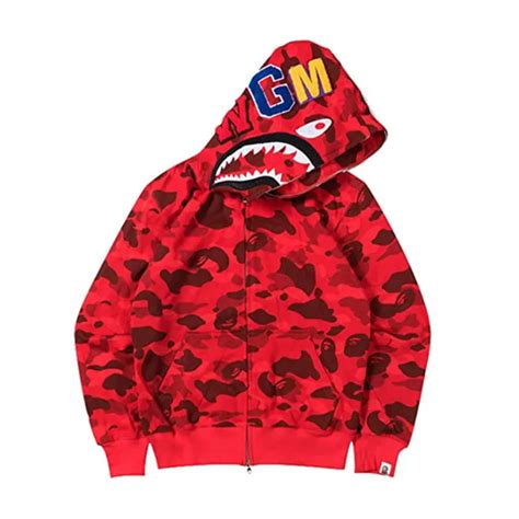 Red Bape Hoodie - Bape Clothing