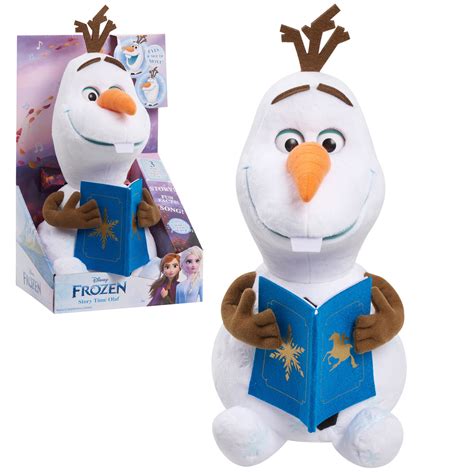 Disney Frozen Story Time Olaf, 12 Inch Talking and Singing Interactive Feature Plush Toy with 3 ...