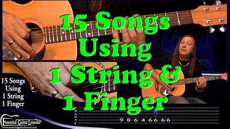 15 1 String Guitar Songs – Beginners Guitar Songs – Easy Songs to Play ...