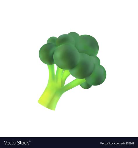 A broccoli vegetable cartoon character emoji Vector Image