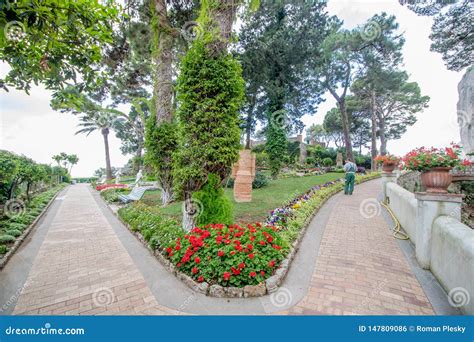 The Picturesque Augustus Gardens in Capri, Italy Editorial Photo ...