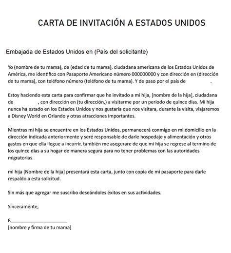 Modelo De Carta De Invitacion Para Visa Usa Noticias Modelo | Porn Sex ...