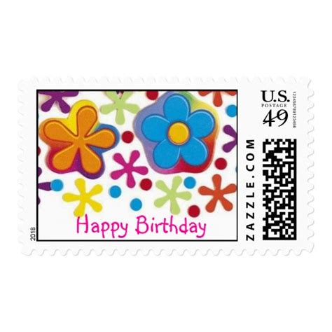 Happy Birthday Postage Stamp | Zazzle