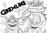 Coloring Gremlin Gremlins Sketch Page sketch template