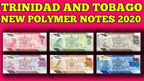 Currency of the world -Trinidad and Tobago. NEW polymer banknotes 2020 ...