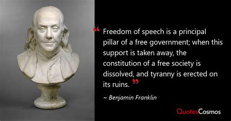 “Freedom of speech is a principal…” Benjamin Franklin Quote