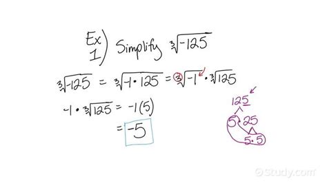 How to Find the Cube Root of a Negative Number | Algebra | Study.com