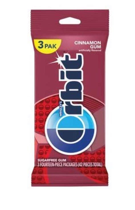 Orbit Gum Cinnamon Flavor - 3 Sealed Collector Packs - Discontinued - Food & Beverages