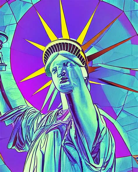 statue liberty through a kaleidoscope - AI Photo Generator - starryai