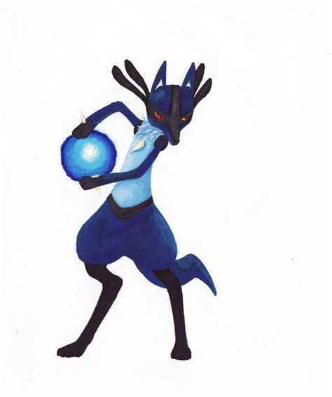 Lucario - Aura Sphere by airaquila on DeviantArt