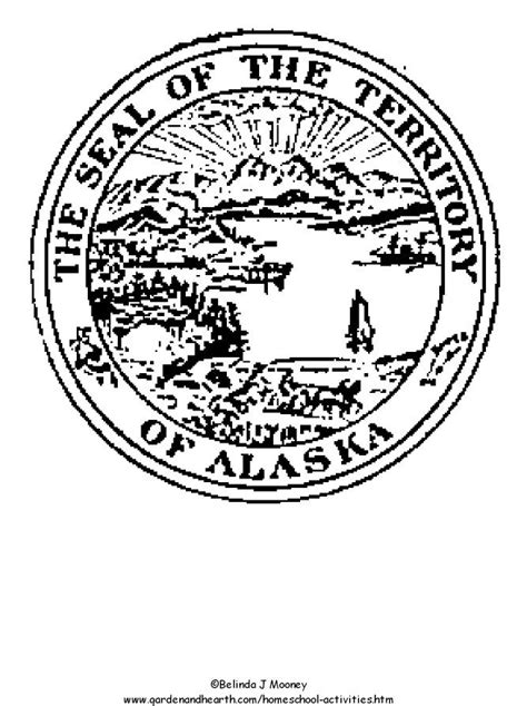 Alaska State Seal Coloring Page - Coloring Home